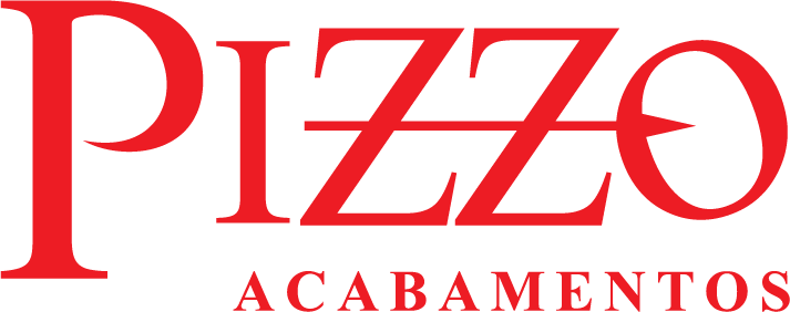 Pizzo Acabamentos logotipo vermelho